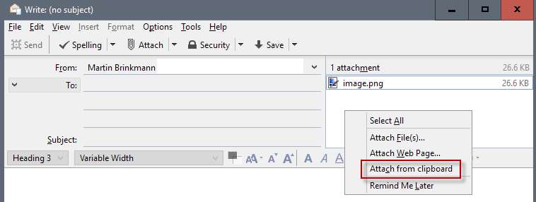 attach from clipboard