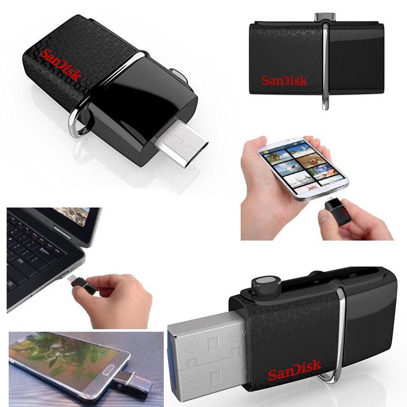 sandisk dual micro flash drive otg pendrive 128gb usb 3 0 kayteegadget 1511 14 syedkamal92@1