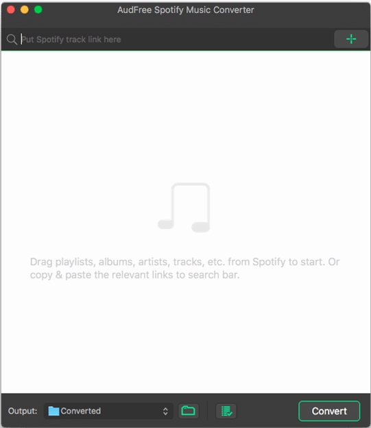 Audfree Spotify Music Converter Mac main UI e1531821198475