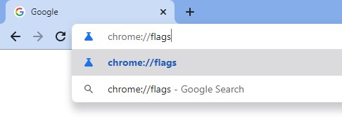 Open Chrome://flags page