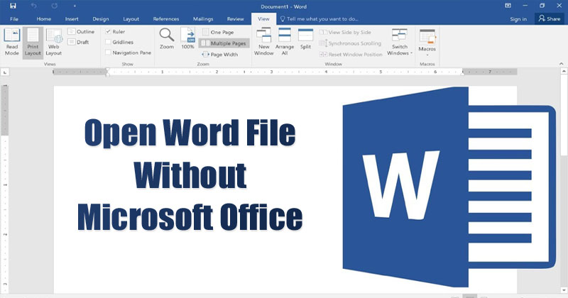 How To Open Word Document Without Microsoft Office in Windows 10 ...