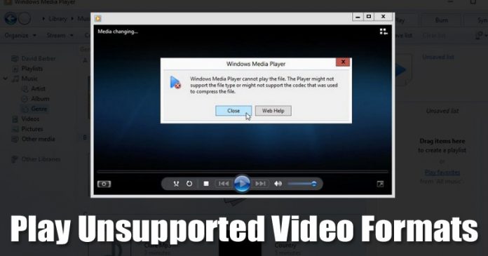 unsupported video codec