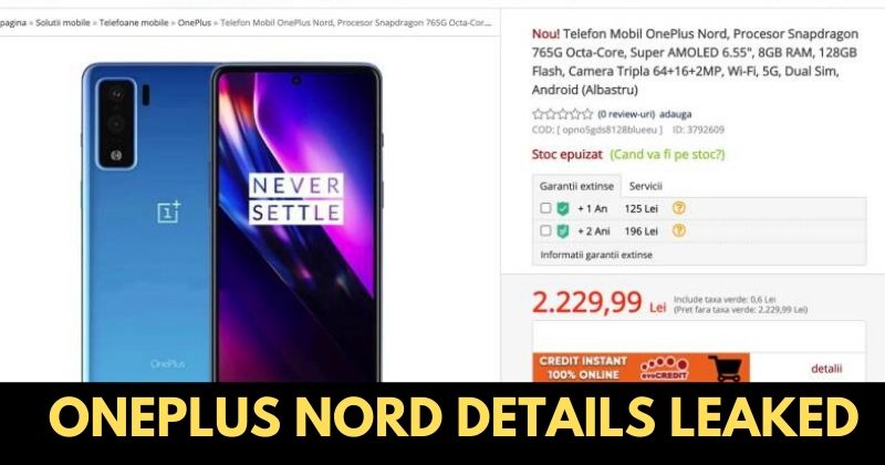 1594207521 OnePlus Nord Price Other Details Leaked Ahead Of Launch
