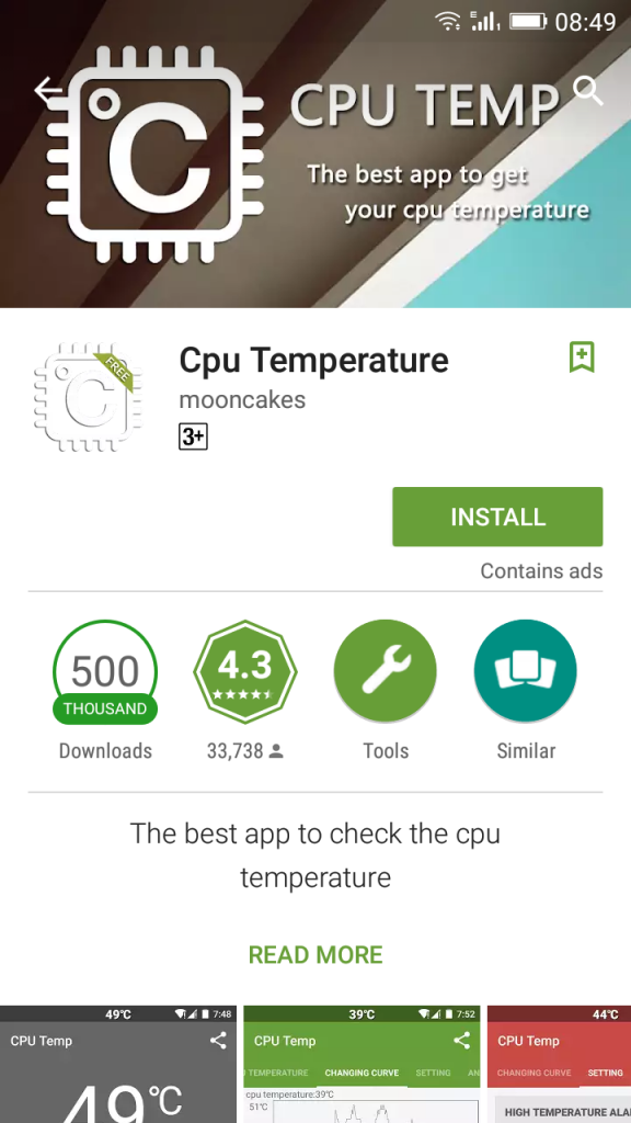 Install CPU temperature