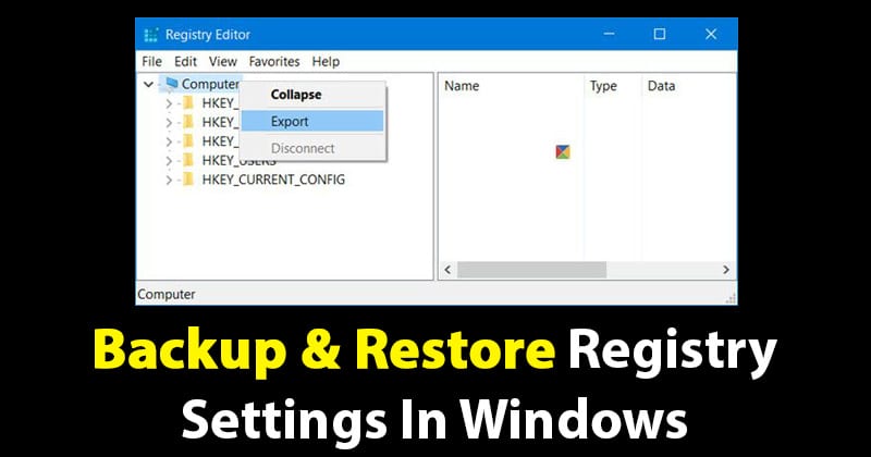 1594352010 How To Backup Restore Registry Settings in Windows PC