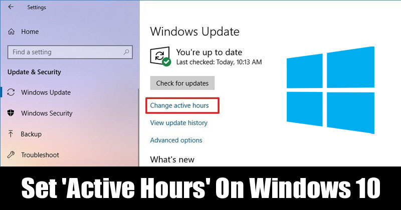 1595166215 How To Set Active Hours On Windows 10 Computer