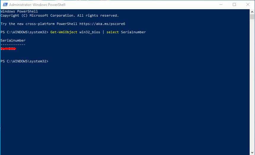 Execute the given command on Powershell (Admin)