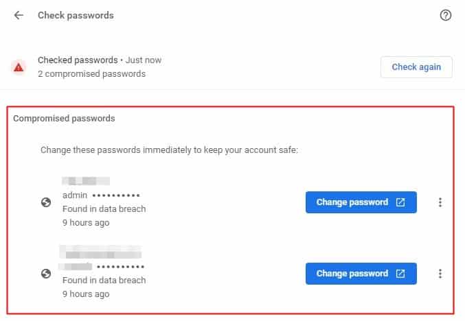 Compromised Passwords