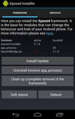 Install Xposed installer