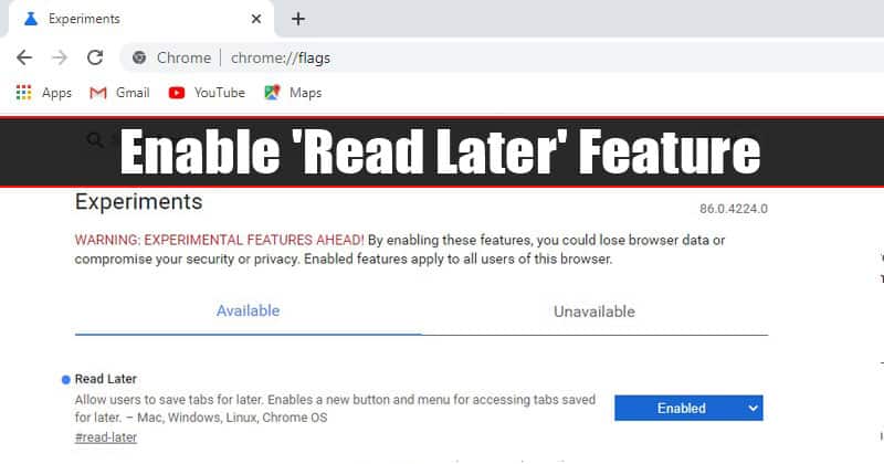 How To Enable Read Later Feature Of Chrome Browser