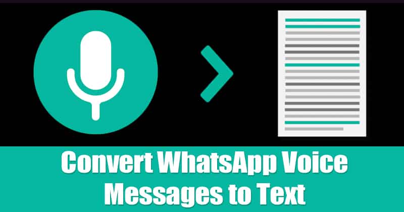 How to Convert WhatsApp Voice Messages to