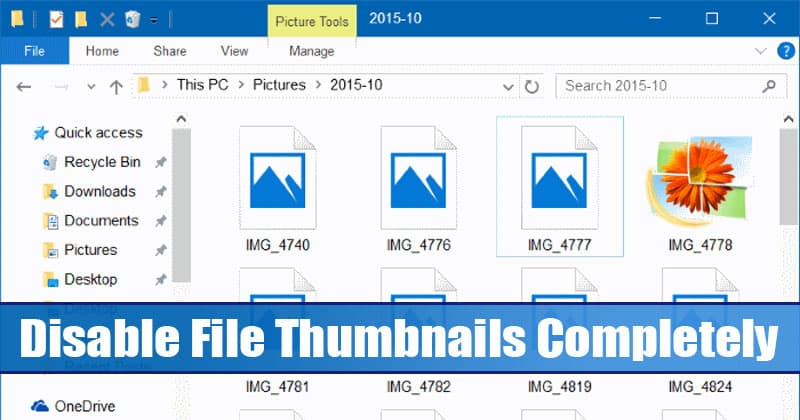 How to Disable File Thumbnails in Windows 10 Completely