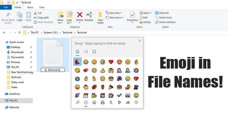 How to Use Emoji in File Names on Windows 10