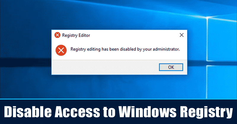 1601157529 How to Disable Access to Windows Registry