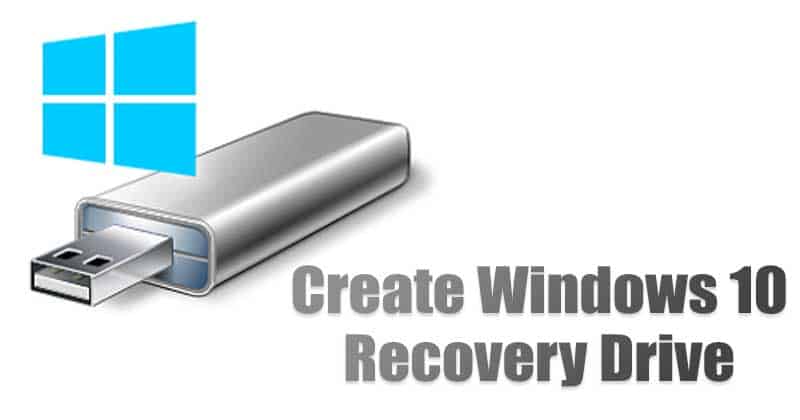 How To Create A Windows 10 Recovery DriveDisk