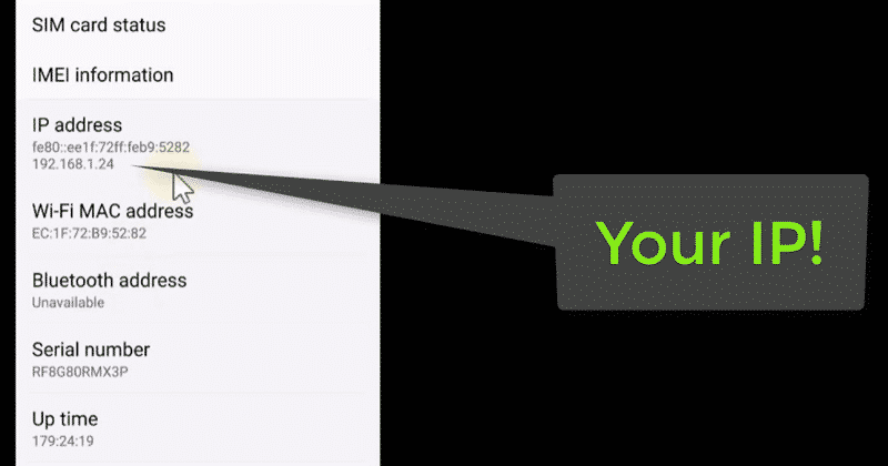 How To Find the IP Address of your Smartphone Android