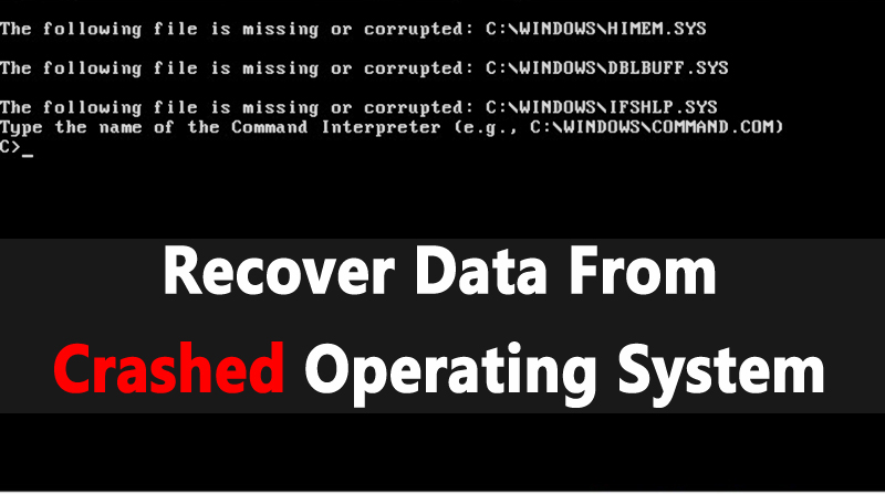 How To Recover Data From a Crashed Operating System