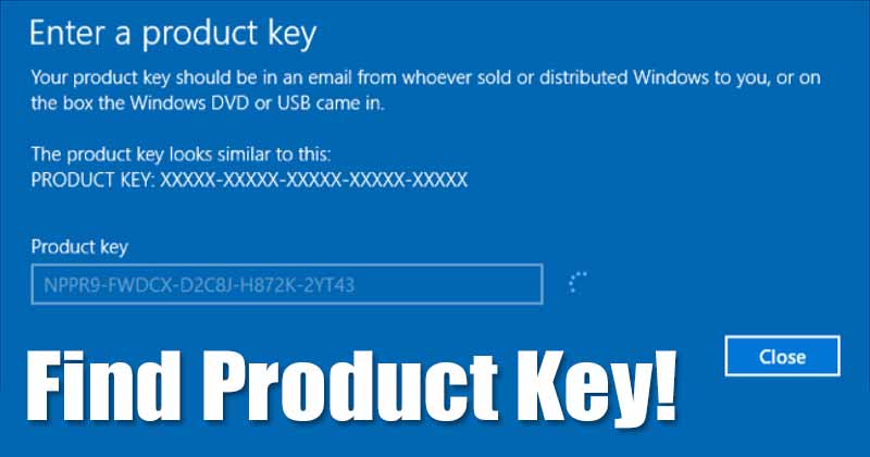 1601681297 4 Best Ways Find Windows 10 Product Key
