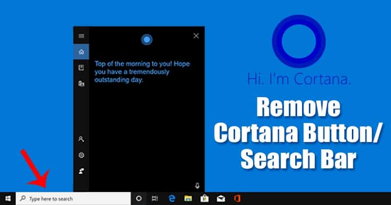 1602638478 How To Remove Cortana Button Search Bar From the