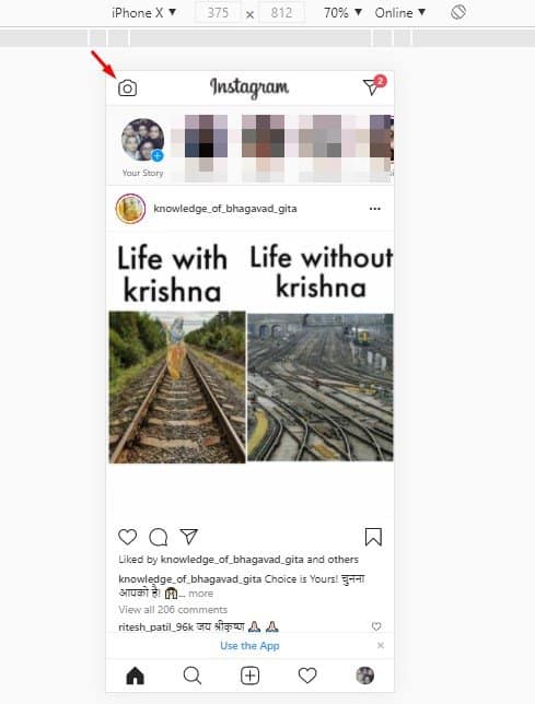 Upload stories on Instagram