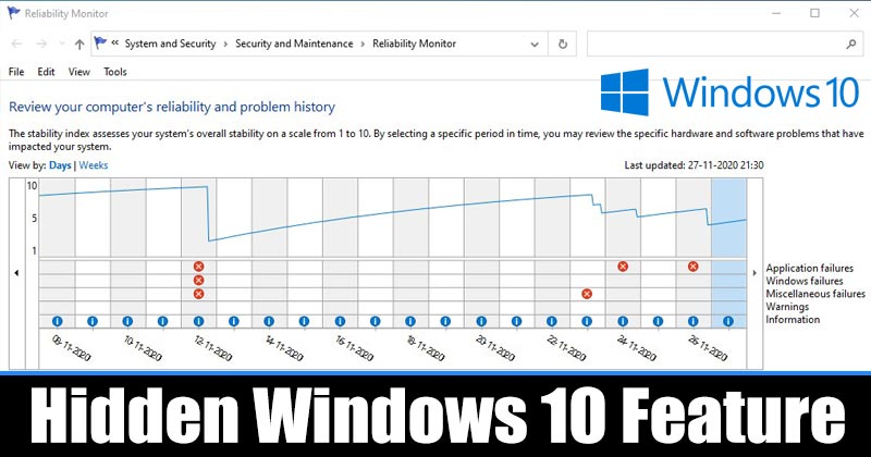 1606575968 How to Use the Reliability Monitor Tool in Windows 10