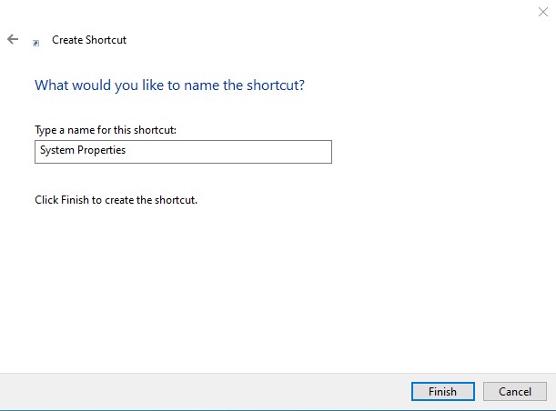 Name the new shortcut