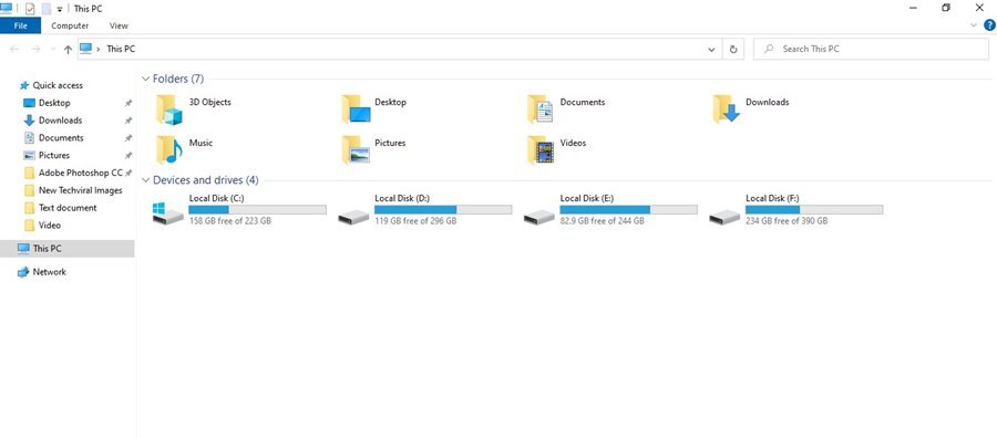open file explorer on your Windows 10