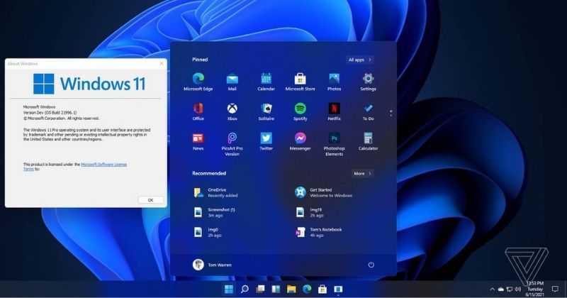 1623821106 Windows 11 Leaks Shows Screenshots of new Start Menu UI