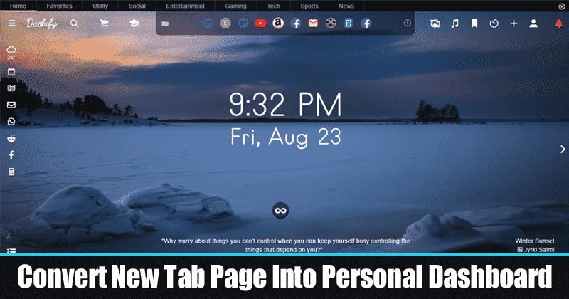 1625576756 How To Convert New Tab Page Into Personal Dashboard In