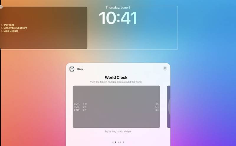 Apple Planning Custom Lock Screen with iPadOS 16