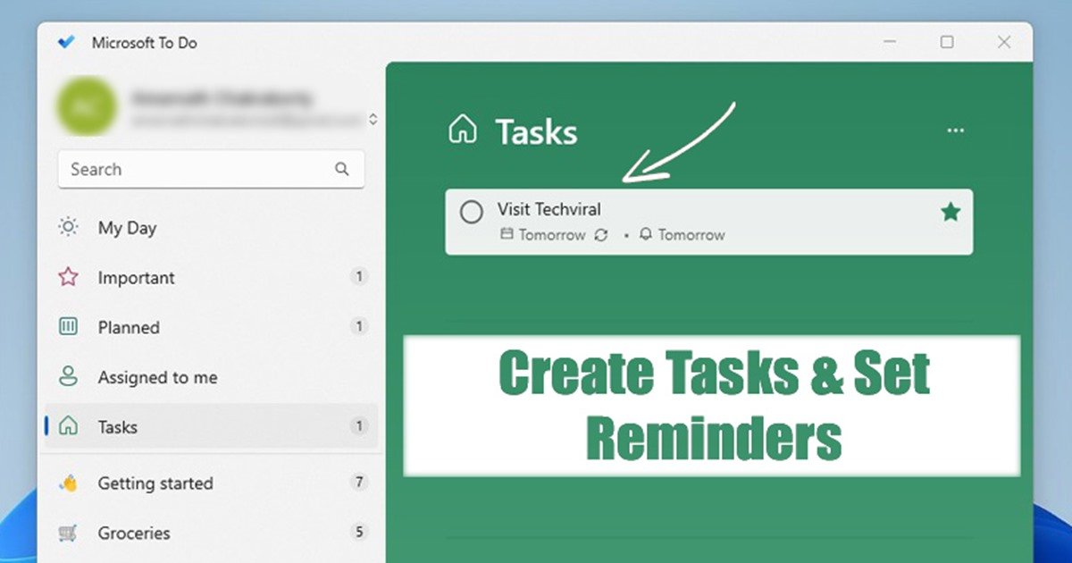 How to Create Tasks & Set Reminders in Windows 11