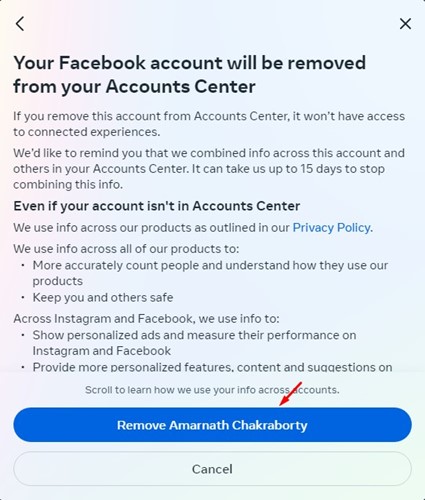Remove (Account Name)