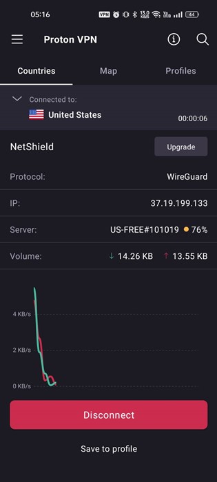 connect to the VPN server