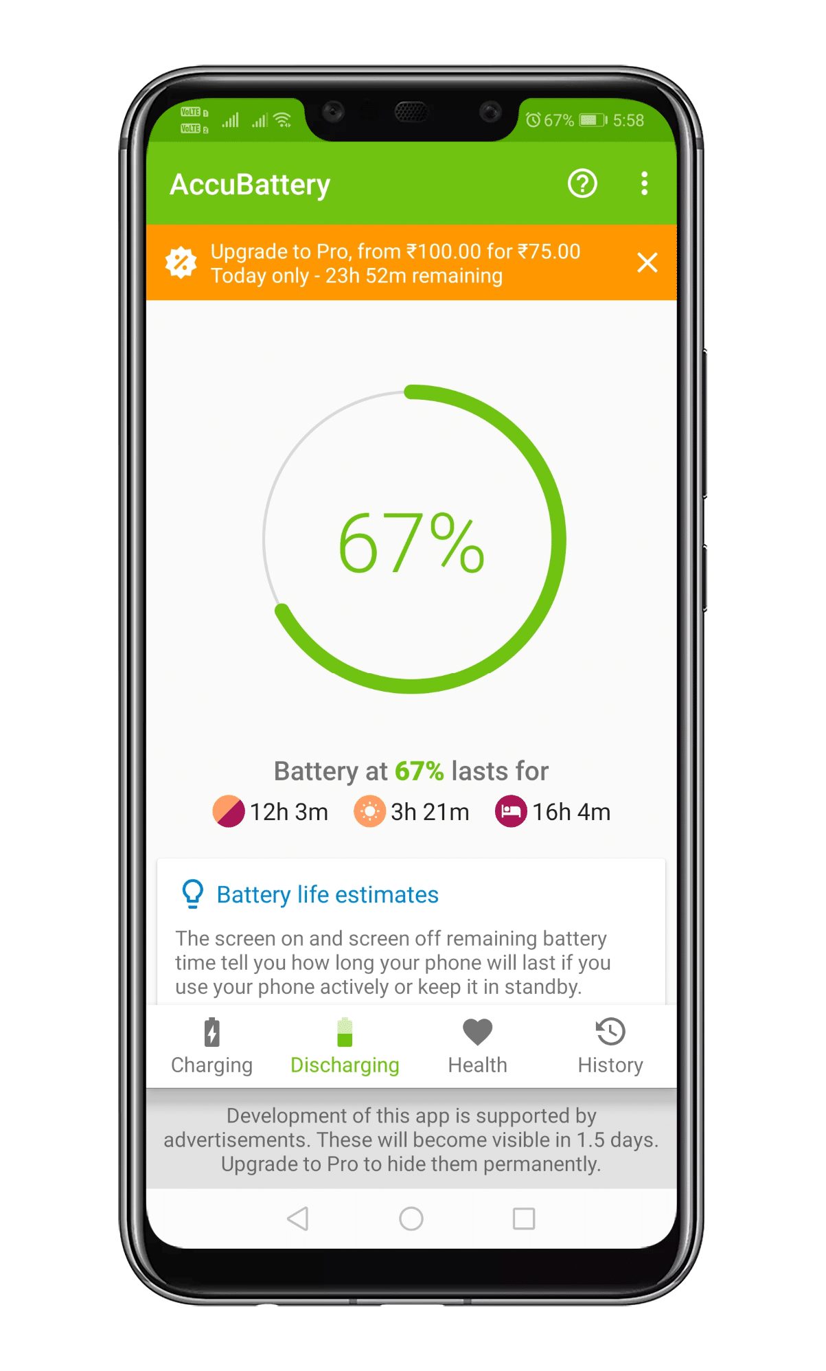 Battery Discharge Information