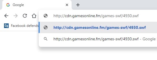 paste the URL into the address bar
