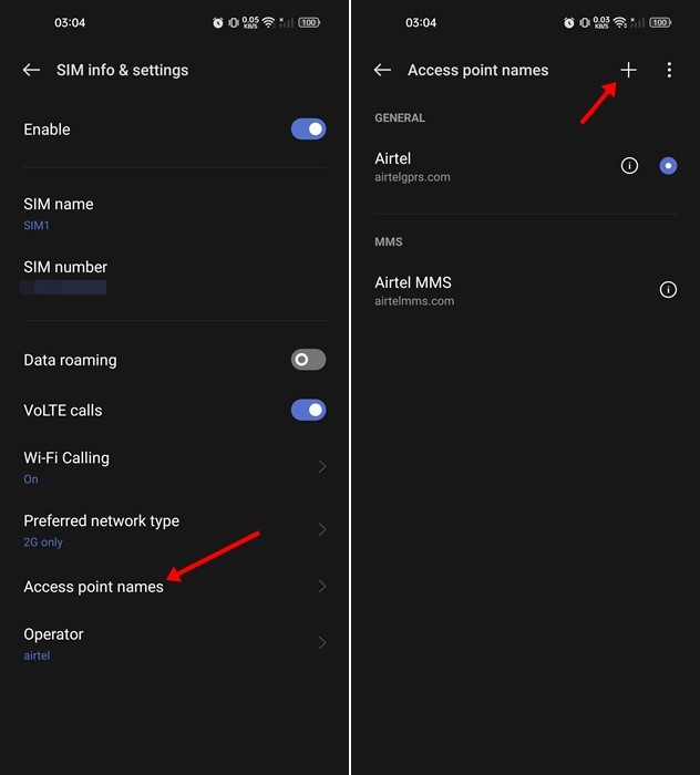 Change APN settings on Android