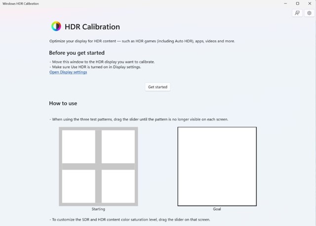 launch the HDR Calibration app