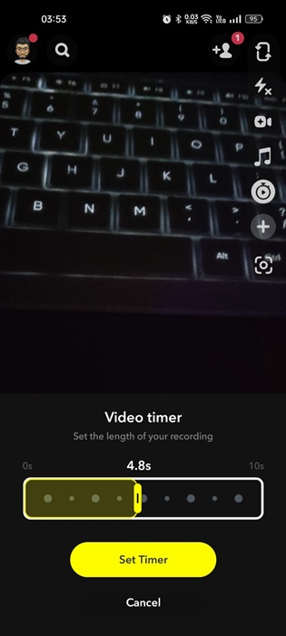 Recording button