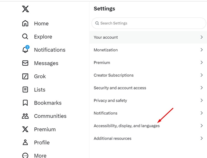 Accessibility, display and languages