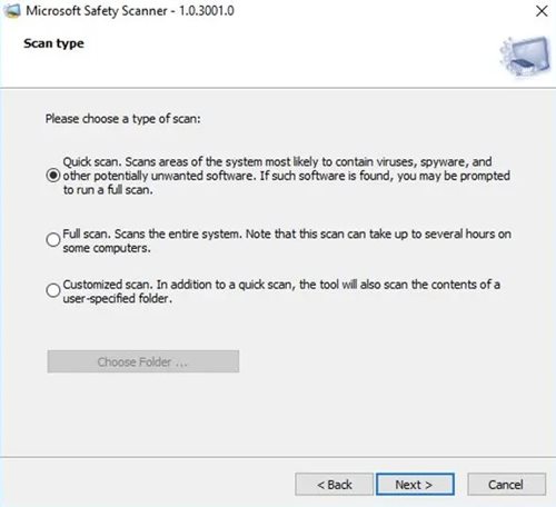 Microsoft Safety Scanner