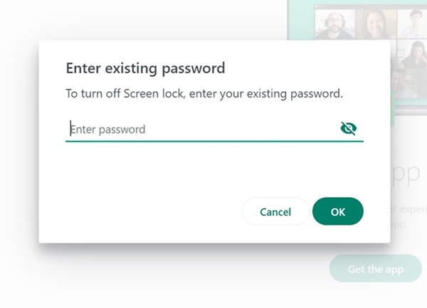 Screen Lock password