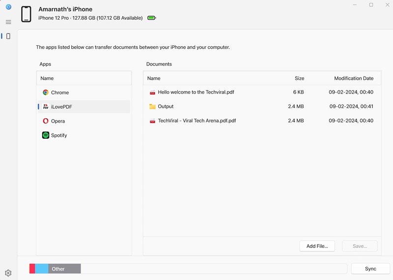 list of apps compatible with the file-sharing