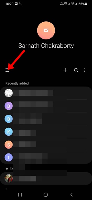 hamburger menu