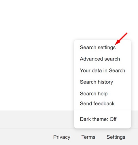 Search Settings