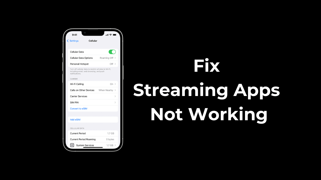 How to Fix Streaming Apps Not Working on Cellular Data