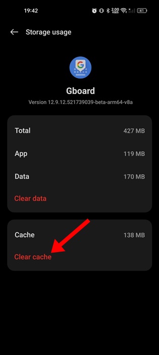 Clear Cache