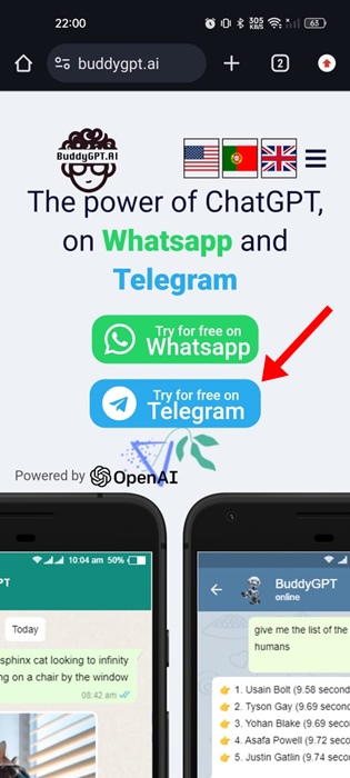 Try for free on Telegram