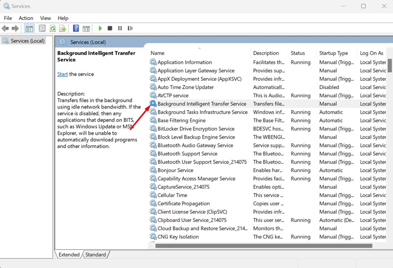 Background Intelligent Transfer Service