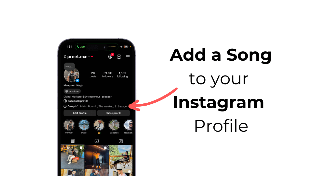 How to Add a Song to your Instagram Profile
