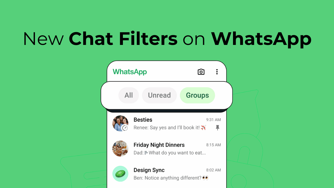New Chat Filters on WhatsApp